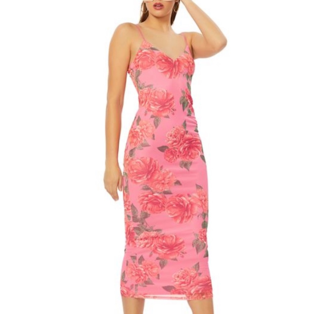 AFRM Mesh Flower Dress